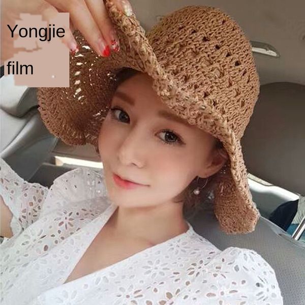 yjc-a232 hand-woven hollowed-out sun-proof beach big edge straw hat straw hat for seaside vacation, Blue;gray
yjc-a232 hand-woven hollowed-out sun-proof beach big edge straw hat straw hat for seaside vacation, Blue;gray