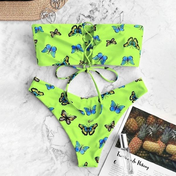 butterfly print bikinis sets for women summer strapless bath tankini beach lace up swimwear female bikini padded swimsuits, White;black
butterfly print bikinis sets for women summer strapless bath tankini beach lace up swimwear female bikini padded swimsuits, White;black