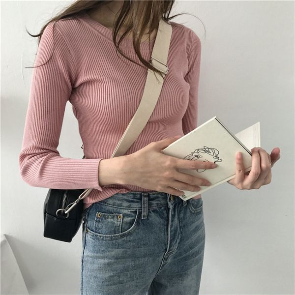 spring pink knitted sweater women clothes black korean slim pullover vintage white winter thin woman sweaters autumn 2020, White;black
spring pink knitted sweater women clothes black korean slim pullover vintage white winter thin woman sweaters autumn 2020, White;black