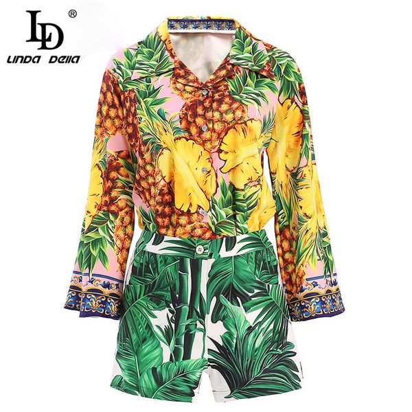 ld linda della summer vacation boho shorts suit designer women's sets pineapple floral print and shorts 2 two pieces set, White
ld linda della summer vacation boho shorts suit designer women's sets pineapple floral print and shorts 2 two pieces set, White