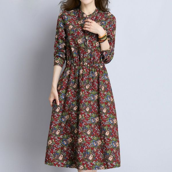 женщины с длинными рукавами 2019 осенью новой цветочной середины длиной окружности талии slimming большого размера хлопок платье хлопок и ль, Black;gray
женщины с длинными рукавами 2019 осенью новой цветочной середины длиной окружности талии slimming большого размера хлопок платье хлопок и ль, Black;gray