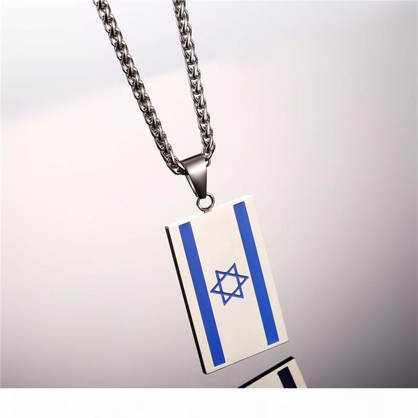 israel flage pendant necklace for women men stainless steel 18k real gold plated flag of israel jewelry, Silver
israel flage pendant necklace for women men stainless steel 18k real gold plated flag of israel jewelry, Silver