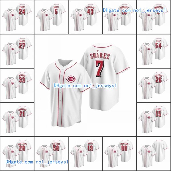 cincinnati reds #7 eugenio suarez 27 trevor bauer 5 johnny bench men women youth custom white replica home jersey, Black
cincinnati reds #7 eugenio suarez 27 trevor bauer 5 johnny bench men women youth custom white replica home jersey, Black