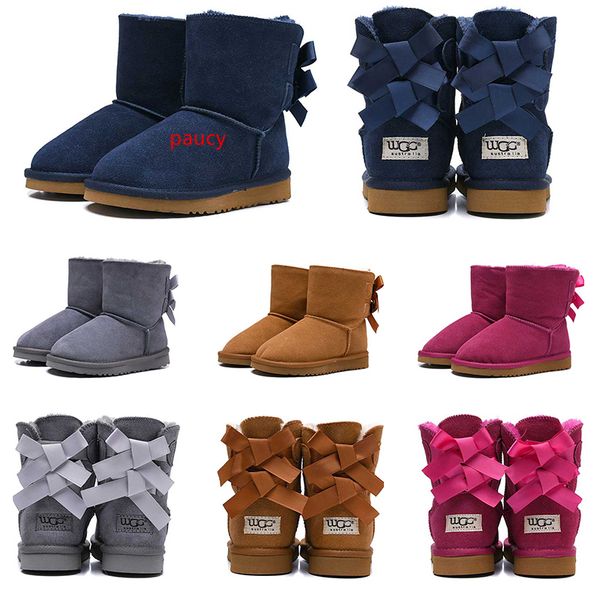designer boots kids australia classic snow wgg ankle short bow fur boots for winter chestnut grey pink keep warm size 27-35
designer boots kids australia classic snow wgg ankle short bow fur boots for winter chestnut grey pink keep warm size 27-35