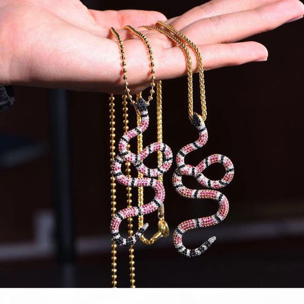 hip hop snake pendant necklace iced out full zircon gold silver color plated halloween party jewelry gift
hip hop snake pendant necklace iced out full zircon gold silver color plated halloween party jewelry gift