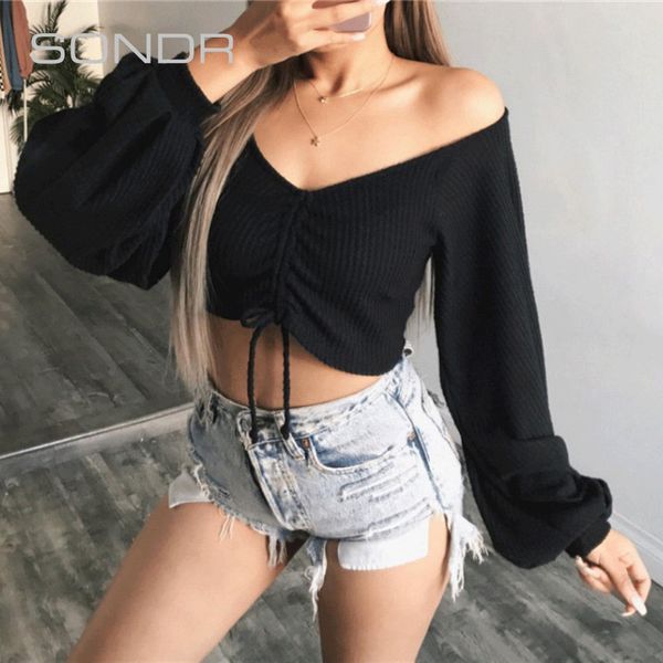 women's t-shirt 2021 autumn slim elegant temperament fashion solid color lantern sleeve v-neck chest women, White
women's t-shirt 2021 autumn slim elegant temperament fashion solid color lantern sleeve v-neck chest women, White