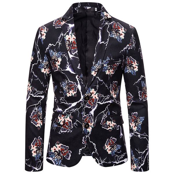 mensflower animal 3d digital printing suit xz11, White;black 
mensflower animal 3d digital printing suit xz11, White;black