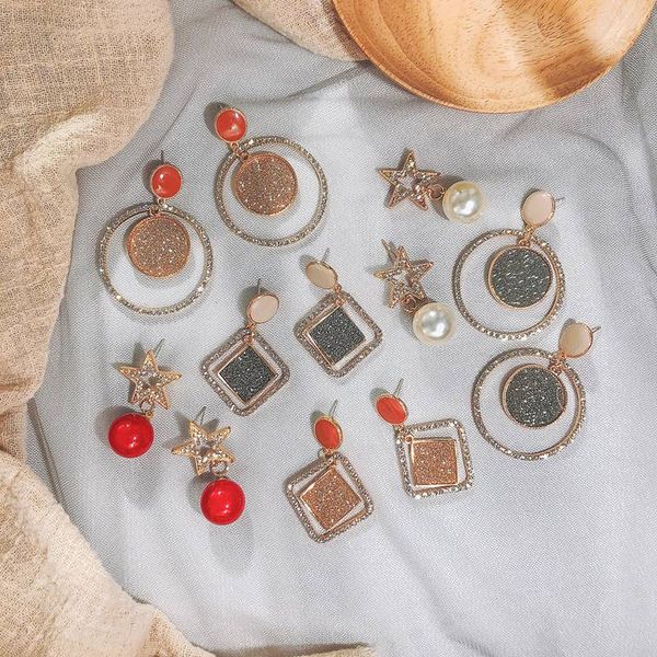 match-right geometric sweet retro vintage earrings for women round square star korean rhinestone earrings for gift party lx092, Silver
match-right geometric sweet retro vintage earrings for women round square star korean rhinestone earrings for gift party lx092, Silver