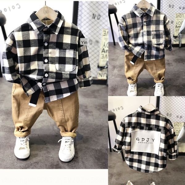 kyusr long-sleeved shirt clothing 2020 cotton plaid shirt male and female children's foreign style letter korean style children's, White;black
kyusr long-sleeved shirt clothing 2020 cotton plaid shirt male and female children's foreign style letter korean style children's, White;black