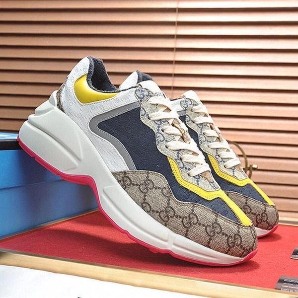 new sports shoes breathable low mens shoes luxury outdoor sneakers with original box luxury mens rhyton sneaker shoes zapatos de hombre, Black
new sports shoes breathable low mens shoes luxury outdoor sneakers with original box luxury mens rhyton sneaker shoes zapatos de hombre, Black