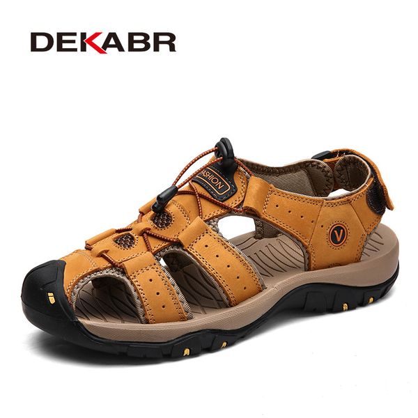 dekabr genuine leather sandals soft outdoor casual shoes men brand summer footwear new large size 38-48 fashion man sandals, Black
dekabr genuine leather sandals soft outdoor casual shoes men brand summer footwear new large size 38-48 fashion man sandals, Black