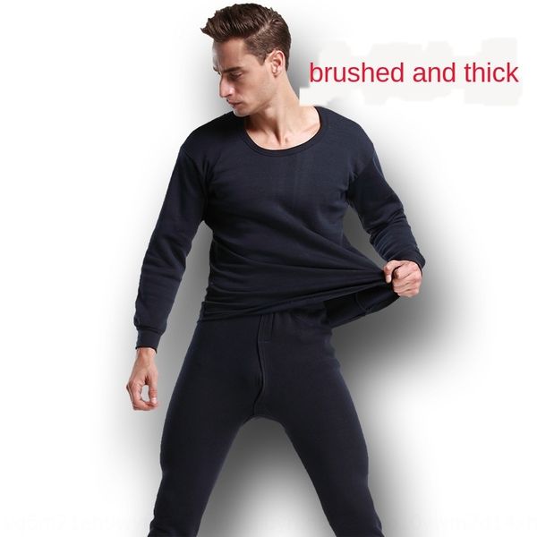 frzke and winter super thick men's thermal set velvet thickened young and middle-aged crew neck solid color thermal underwear underwear, Black;white
frzke and winter super thick men's thermal set velvet thickened young and middle-aged crew neck solid color thermal underwear underwear, Black;white