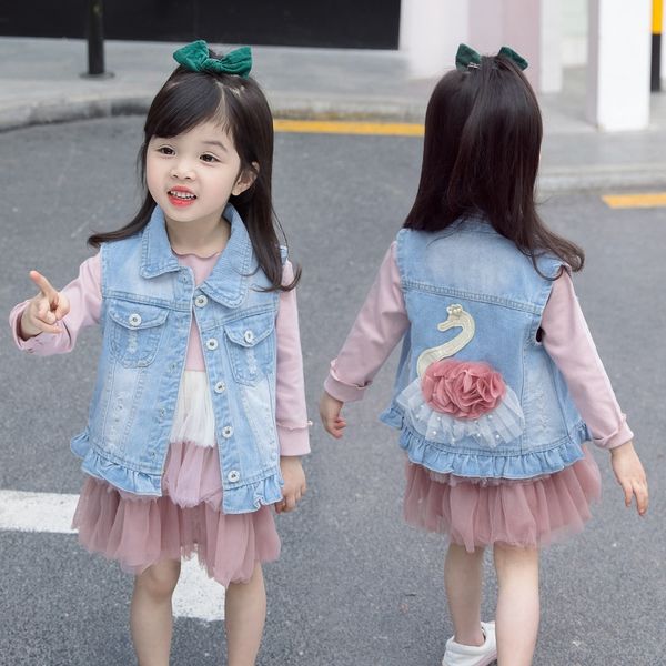 2019 embroidered girls denim vest for children korean style fashion all-match cartoon embroidered vest waistcoat, Camo
2019 embroidered girls denim vest for children korean style fashion all-match cartoon embroidered vest waistcoat, Camo