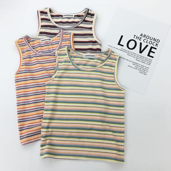children's sleeveless baby thin summer boys' cotton girls' striped summer clothes vest vest, Blue
children's sleeveless baby thin summer boys' cotton girls' striped summer clothes vest vest, Blue