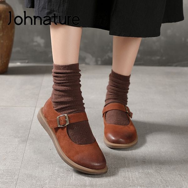 johnature retro buckle strap flats women shoes 2020 new spring genuine leather round toe casual shallow handmade ladies shoes, Black
johnature retro buckle strap flats women shoes 2020 new spring genuine leather round toe casual shallow handmade ladies shoes, Black