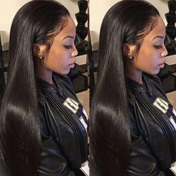 brazilian black long silky straight full wigs human hair heat resistant glueless lace front wigs for black women, Black;brown
brazilian black long silky straight full wigs human hair heat resistant glueless lace front wigs for black women, Black;brown