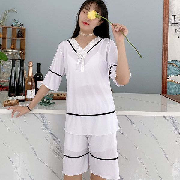 ice silk pajamas lace home clothes pajamaslace pajamashalf sleeve pajamas women's summer thin gentle comfortable sweet home suit, Blue;red
ice silk pajamas lace home clothes pajamaslace pajamashalf sleeve pajamas women's summer thin gentle comfortable sweet home suit, Blue;red