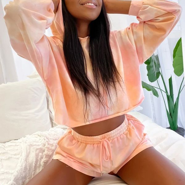 fashion women tie dye sport suits running sets long sleeve hoodies sweatshirt+lace-up shorts female autumn workout clothes, Black;blue 
fashion women tie dye sport suits running sets long sleeve hoodies sweatshirt+lace-up shorts female autumn workout clothes, Black;blue