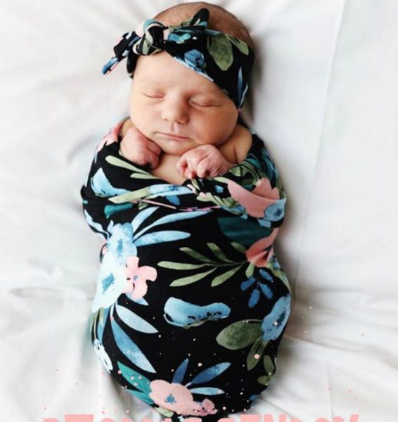 Baby Headband Newborn Receiving Blanket Baby Swaddle Wrap Pgraphy Prop Blankets Newborn Sleeping Swaddle Wrap