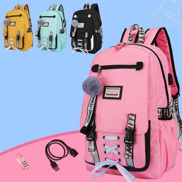 large school bags for teenage girls usb with lock anti theft backpack women book bag big high school bag youth leisure
large school bags for teenage girls usb with lock anti theft backpack women book bag big high school bag youth leisure
