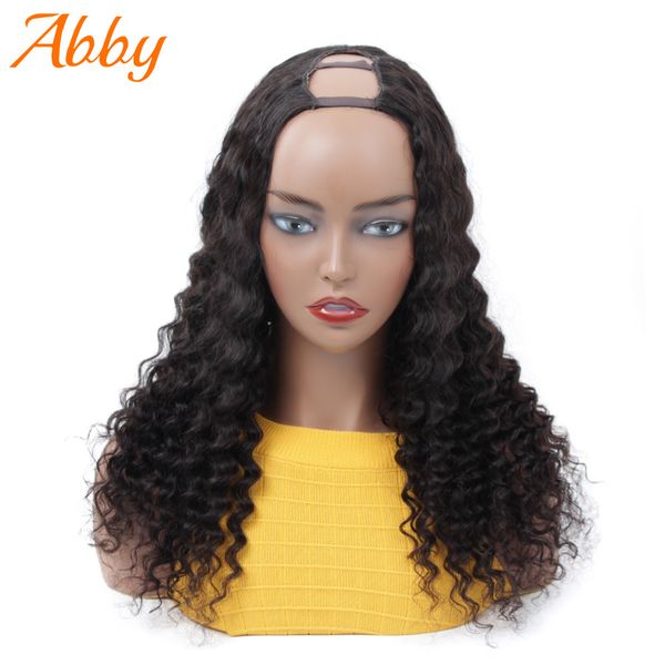 u part wigs brazilian deep wave human hair wig 150%/180% density glueless 100% human hair wigs can be dyed & restyled abby hair, Black
u part wigs brazilian deep wave human hair wig 150%/180% density glueless 100% human hair wigs can be dyed & restyled abby hair, Black