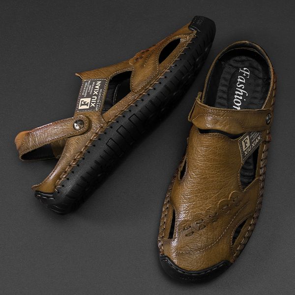2020 new summer outdoor men sandals breathable casual wading shoes leather high-quality beach sports shoes men large size 38-48, Black
2020 new summer outdoor men sandals breathable casual wading shoes leather high-quality beach sports shoes men large size 38-48, Black