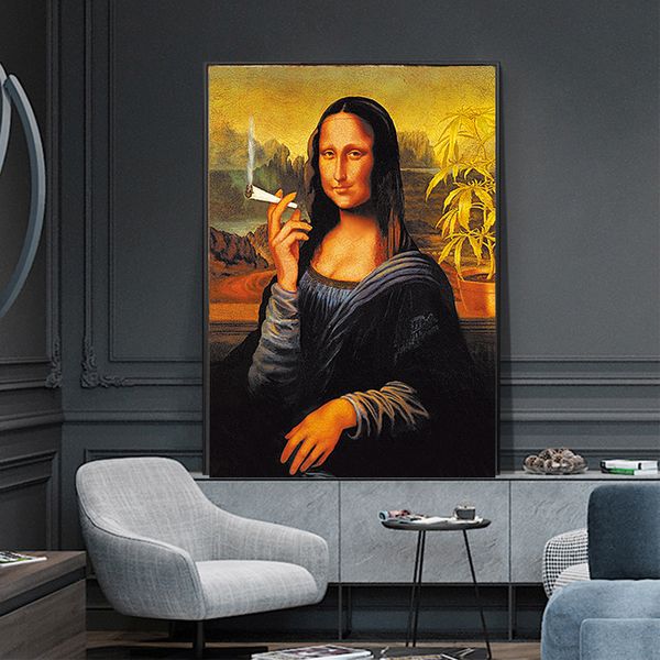funny smoking mona lisa oil painting famous art canvas painting wall art pictures for living room home decor (no frame
funny smoking mona lisa oil painting famous art canvas painting wall art pictures for living room home decor (no frame