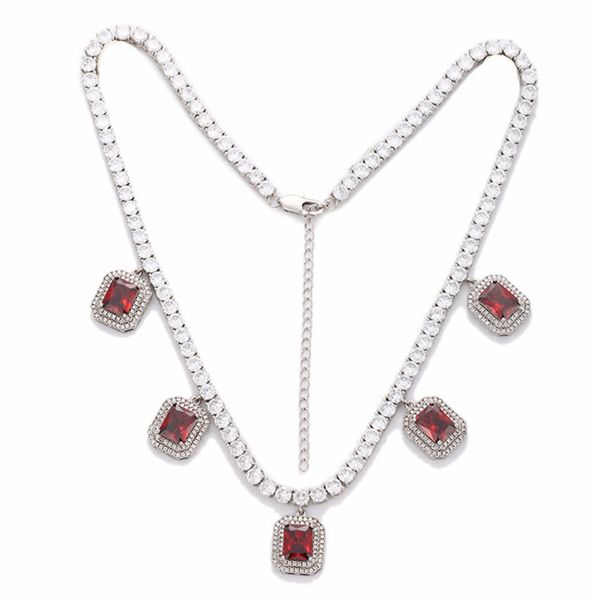 charming mens women necklace silver color full cz ruby pendant with tennis chain necklace for men women gift
charming mens women necklace silver color full cz ruby pendant with tennis chain necklace for men women gift