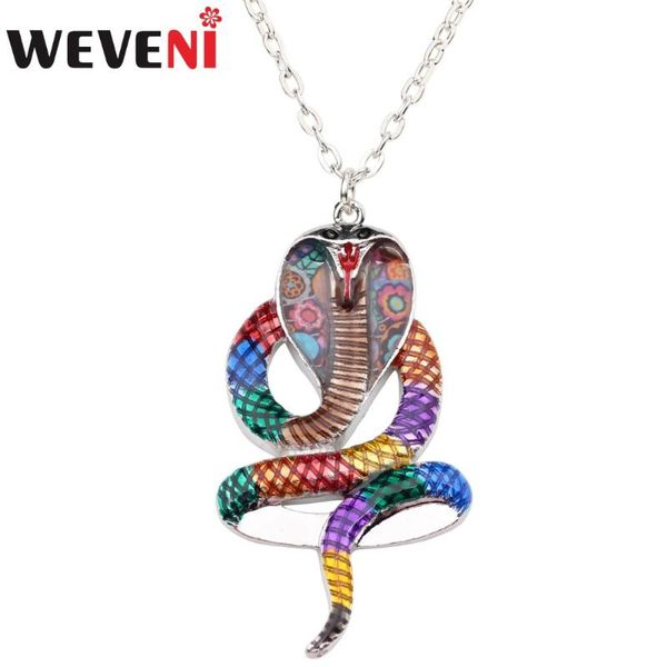 weveni statement alloy enamel jungle snake necklace chain pendant for women girls ladies wild animal jewelry dropshipping, Silver
weveni statement alloy enamel jungle snake necklace chain pendant for women girls ladies wild animal jewelry dropshipping, Silver
