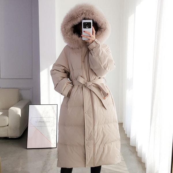 xia shiwen white duck jacket fox fur collar down jacket women's 2019 new length over-the-knee down coat, Black
xia shiwen white duck jacket fox fur collar down jacket women's 2019 new length over-the-knee down coat, Black