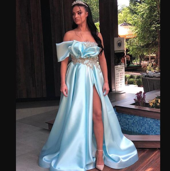 mint 2021 high split evening dresses beaded crystals prom dresses satin formal party birthday reception gowns arabic aso ebi, Black
mint 2021 high split evening dresses beaded crystals prom dresses satin formal party birthday reception gowns arabic aso ebi, Black