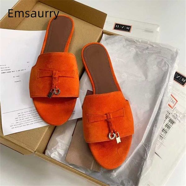 new summer suede flat heel slippers women open toe fringed metal locked decor slip-on lazyman outwear runway mules woman, Black
new summer suede flat heel slippers women open toe fringed metal locked decor slip-on lazyman outwear runway mules woman, Black
