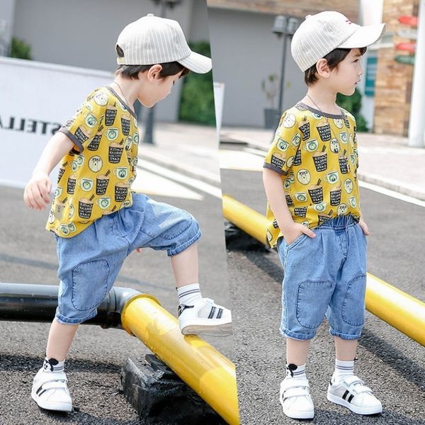 clothing children's 2019 new children's wear and cotton short-sleeved shorts boys' fashion casual denim shorts two-piece set
clothing children's 2019 new children's wear and cotton short-sleeved shorts boys' fashion casual denim shorts two-piece set