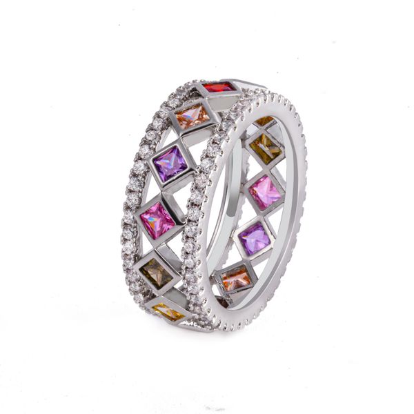 european and american new mixed color full diamond crystal zircon ring popular fashion ring cross border market stalls small goods, Golden;silver
european and american new mixed color full diamond crystal zircon ring popular fashion ring cross border market stalls small goods, Golden;silver