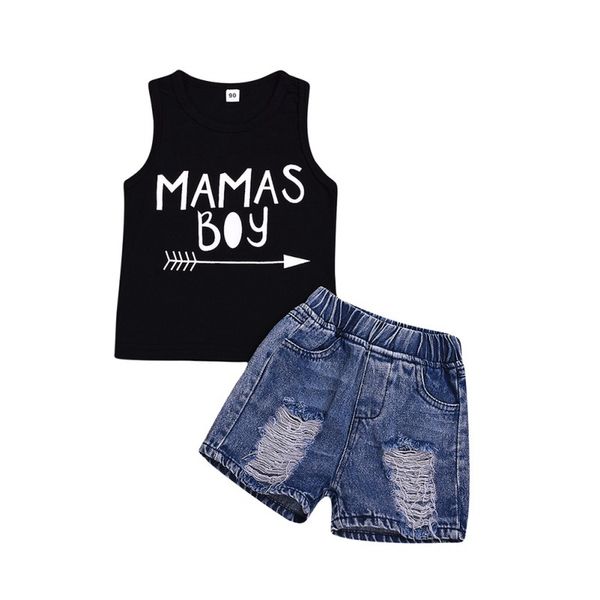 2020 summer toddler baby boys clothes sets letter print sleeveless vest + short jeans 2pcs outfits cotton clothing outfits, White
2020 summer toddler baby boys clothes sets letter print sleeveless vest + short jeans 2pcs outfits cotton clothing outfits, White