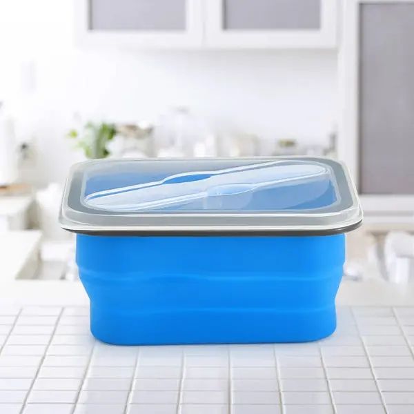 kcasa kc-fy02 collapsible silicone lunch box bpa foldable bento food container with tableware
kcasa kc-fy02 collapsible silicone lunch box bpa foldable bento food container with tableware