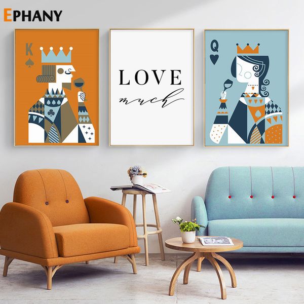 vintage king queen canvas painting poster print love text wall picture for living room wedding gift modern home decor drop ship
vintage king queen canvas painting poster print love text wall picture for living room wedding gift modern home decor drop ship