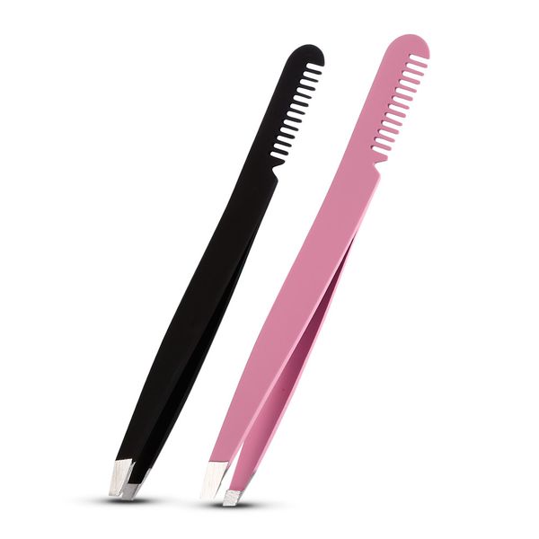 2 in 1 eyebrow tweezer with eyebrow brush comb stainless steel eyelashes extension tweezers double eyelids pinzette clip
2 in 1 eyebrow tweezer with eyebrow brush comb stainless steel eyelashes extension tweezers double eyelids pinzette clip