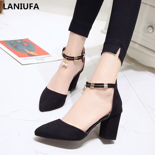 dress shoes women platform pointed toe high heels pumps wedding party sandals square heel woman, Black
dress shoes women platform pointed toe high heels pumps wedding party sandals square heel woman, Black