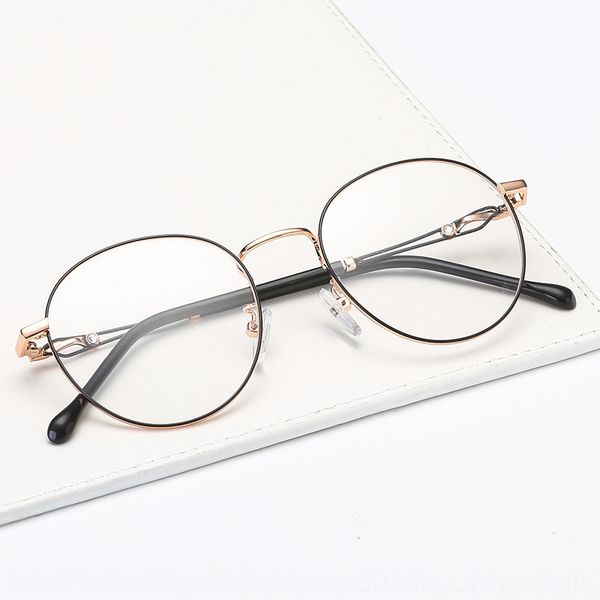 new metal round frame foot silk design fashion plain glasses women's artistic glasses frame, Silver
new metal round frame foot silk design fashion plain glasses women's artistic glasses frame, Silver