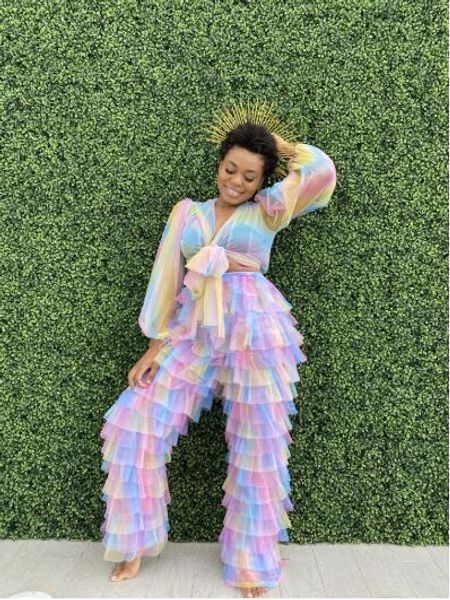 2020 trendy candy rainbow tiered tulle long formal prom pants women elegant high waist layered tutu pants custom made, Black
2020 trendy candy rainbow tiered tulle long formal prom pants women elegant high waist layered tutu pants custom made, Black