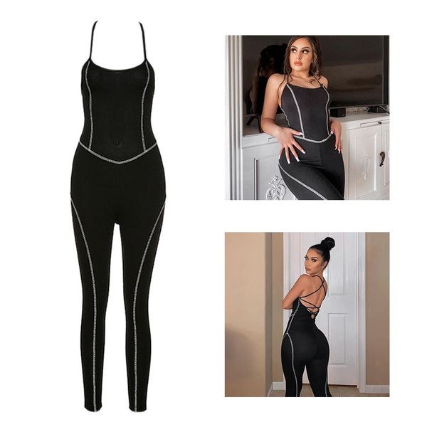 women's jumpsuits & rompers sporty workout womens jumpsuit backless sleeveless lace up active wear bodycon skinny striped, Black;white
women's jumpsuits & rompers sporty workout womens jumpsuit backless sleeveless lace up active wear bodycon skinny striped, Black;white