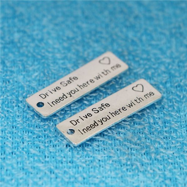 100pcs/lot antique silver "drive safe,i need you here with me" inspiration charm pendant--- 10x35mm, Bronze;silver
100pcs/lot antique silver "drive safe,i need you here with me" inspiration charm pendant--- 10x35mm, Bronze;silver
