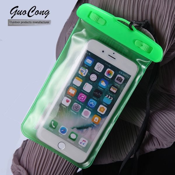 outdoor underwater p diving cover mobile mobile phone waterproof bag phone touch screen swimming waterproof bag pvc armband