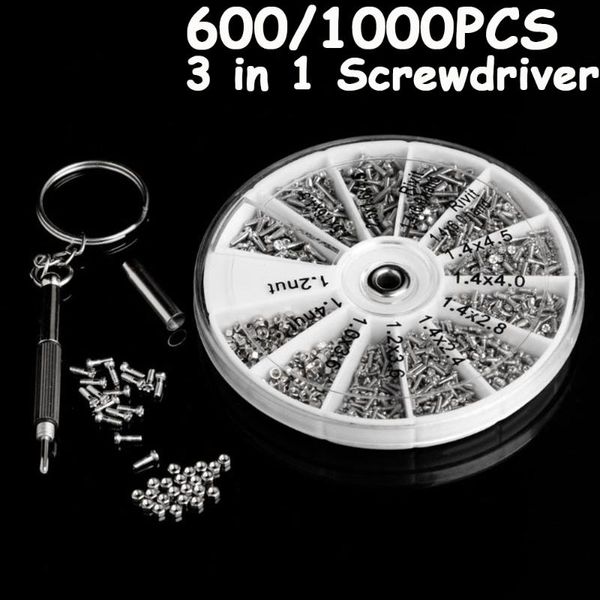 600/1000pcs screws +1pcs multi screwdriver stainless steel screws electronics nut for watch eye glasses clock repair tool kit
600/1000pcs screws +1pcs multi screwdriver stainless steel screws electronics nut for watch eye glasses clock repair tool kit