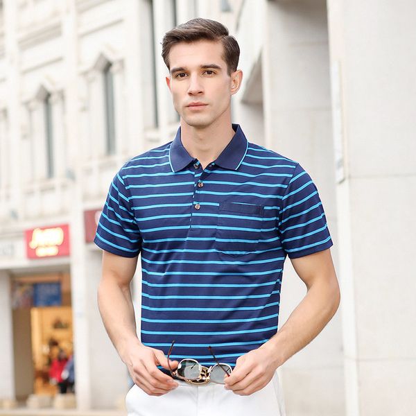 men's shirt summer new short-sleeved striped t-shirt men's business casual thin shirt breathable lapel, White;black
men's shirt summer new short-sleeved striped t-shirt men's business casual thin shirt breathable lapel, White;black