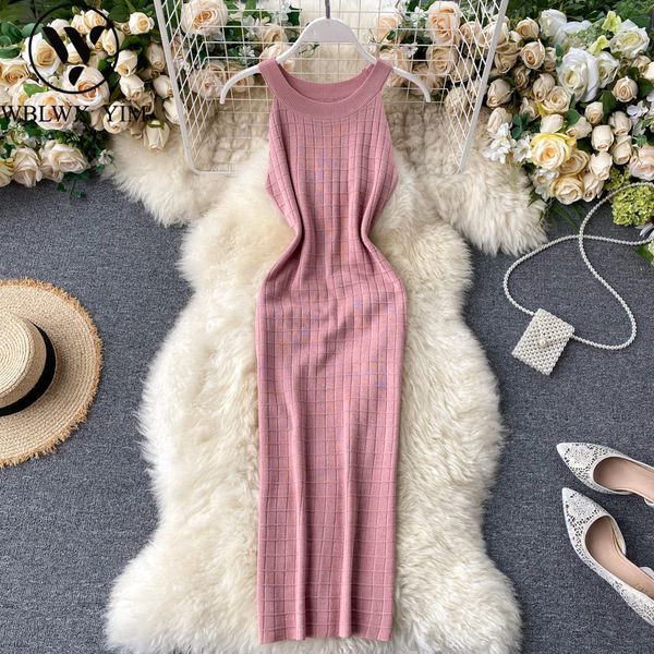 summer sleeveless o-neck knitting dress women fashion plaid slim elasticity package hip dress female elegant mid length dresses, Black;gray
summer sleeveless o-neck knitting dress women fashion plaid slim elasticity package hip dress female elegant mid length dresses, Black;gray