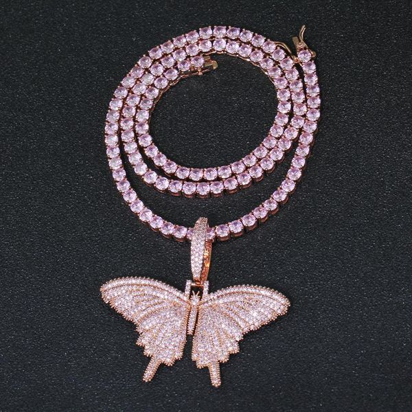 rose gold pink butterfly pendants women necklace men's hip hop necklace party jewelry gift cn165b, Silver
rose gold pink butterfly pendants women necklace men's hip hop necklace party jewelry gift cn165b, Silver