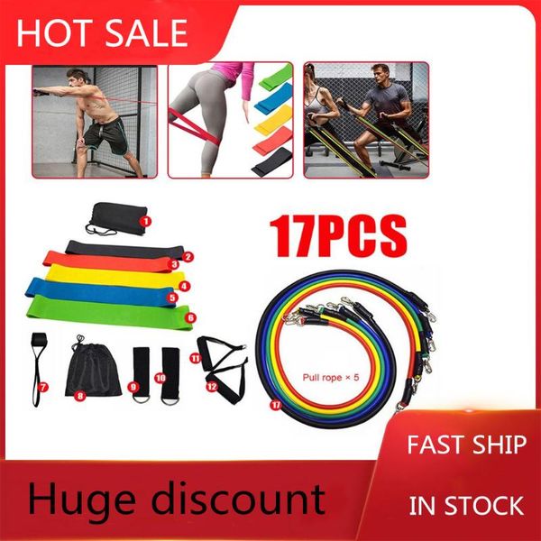 17pcs multi-function sports rally suit yoga pull rope resistance bands fitness training belt elastic exercise ring crossfit band
17pcs multi-function sports rally suit yoga pull rope resistance bands fitness training belt elastic exercise ring crossfit band