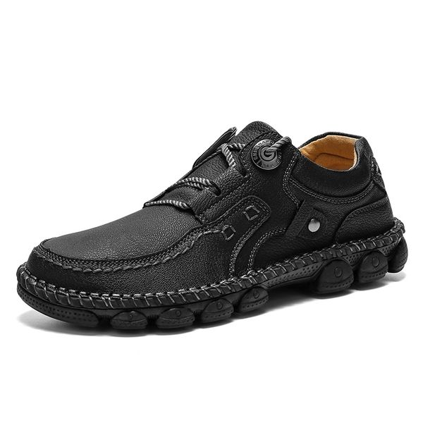 new men's casual shoes comfortable loafers leather mens shoes work men flats moccasins size 38-48, Black
new men's casual shoes comfortable loafers leather mens shoes work men flats moccasins size 38-48, Black